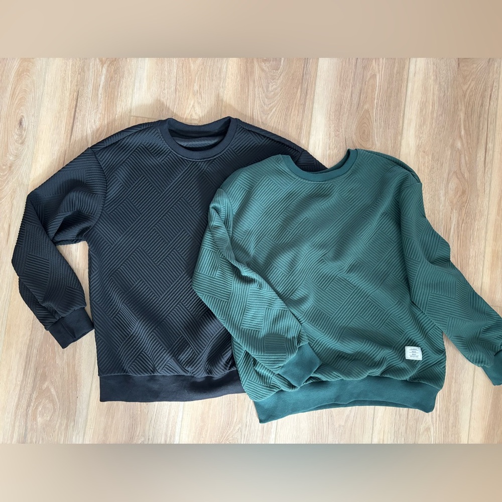 Men's Crewneck Sweater - Black and Green